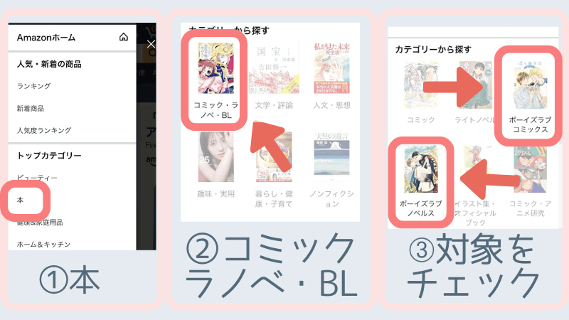 KindleUnlimitedのBL絞り方1